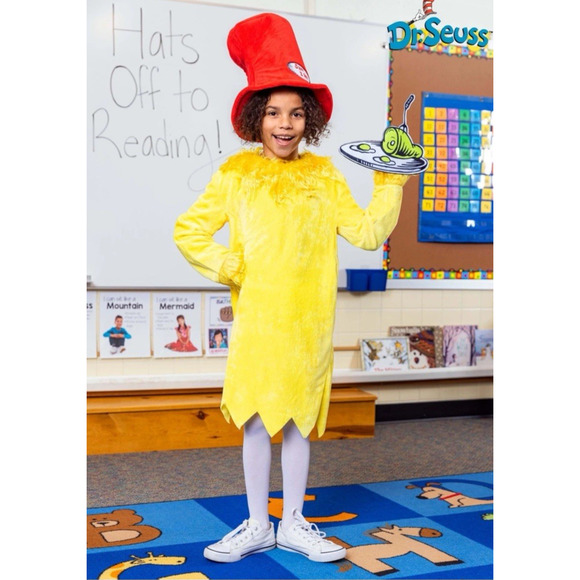 Sam I Am Size XS Child 3 piece Costume Halloween Dr Seuss Green Eggs Ham Kids - Picture 2 of 10